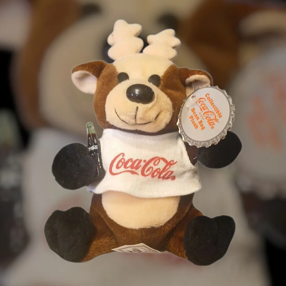 Coca-Cola Plush Reindeer with Bottle